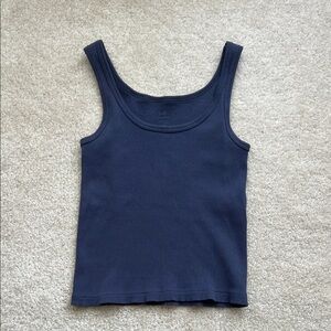 Brandy Melville/John Galt Grayish Blue Ribbed Tank Top